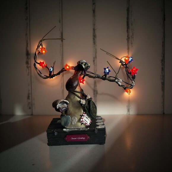 MerryBrite Lighted Moose Collectible – Hand-Painted Resin Holiday Figurine with - Picture 3 of 5